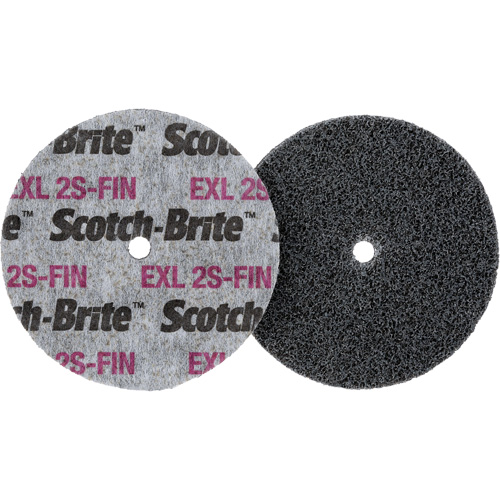 Meule homog&egrave;ne Scotch-Brite EXL, 3" x 1/2", Arbre de 1/4" Equipex