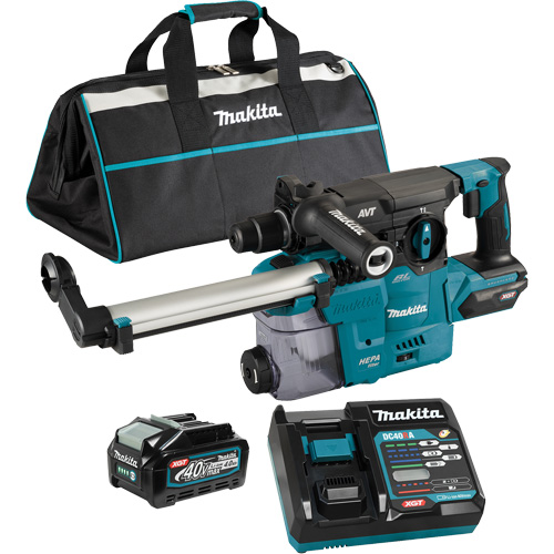 Marteau rotatif sans fil avec moteur sans balai XGT SDS-Plus avec accessoire daspiration des poussi&egrave;res DX10, 40 V, 1-3/16", 3 lb-pi, 0-840 tr/min Equipex
