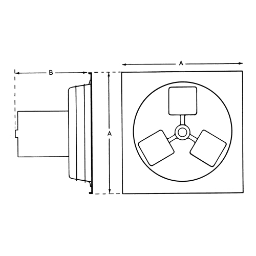 Ventilateur d'&eacute;chappement 12" s&eacute;rie panneau 1SP Equipex