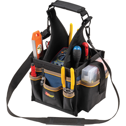 Tool Pouches, Canvas, 25 Pockets, Black Equipex
