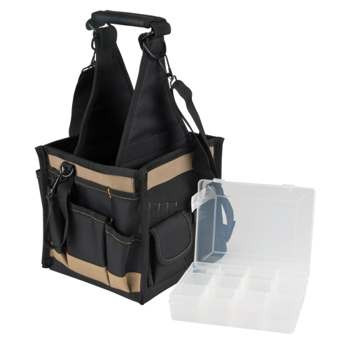Tool Pouches, Canvas, 25 Pockets, Black Equipex