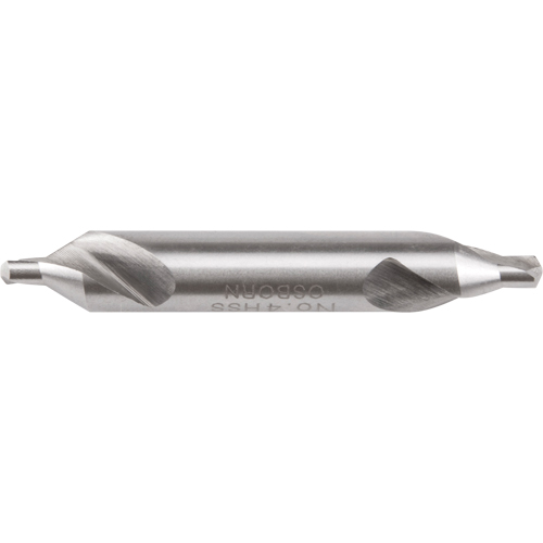 Combined Drill & Countersink, #4, High Speed Steel Equipex