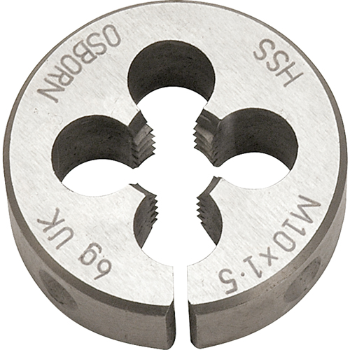 Split Circular Die, M10 X 1.5 Thread, High Speed Steel Equipex