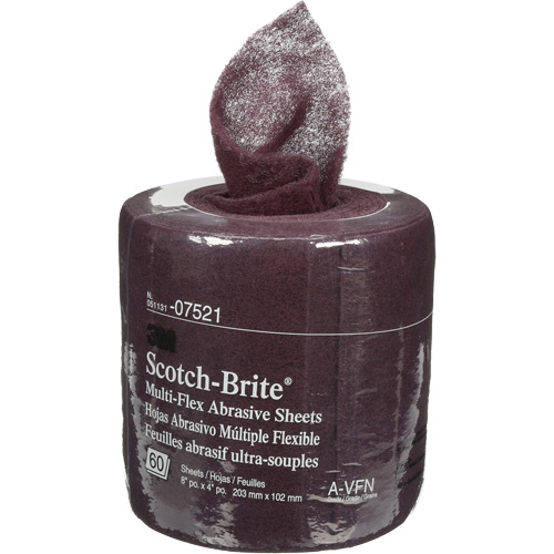 Rouleaux de feuilles Scotch-Brite, Tr&egrave;s fin, 8" la x 6-2/3 vg lo Equipex