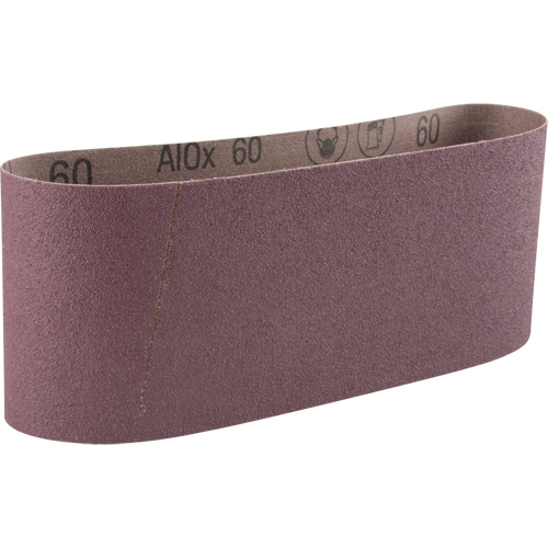 Courroie abrasive en toile 341D, 4" la x 24" lo, Oxyde d'aluminium, Grain 60 Equipex