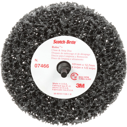 Scotch-Brite Roloc Clean and Strip Disc, 4" Dia., Extra Coarse Grit, Silicon Carbide Equipex
