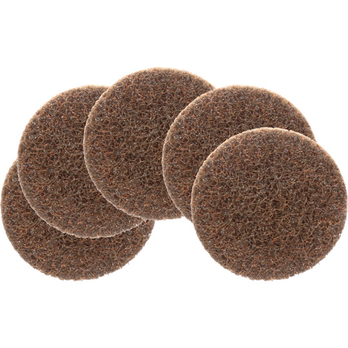 Disque de conditionnement de surface Roloc Scotch-Brite, 2" dia., Grain Cors&eacute;, Oxyde d'aluminium Equipex