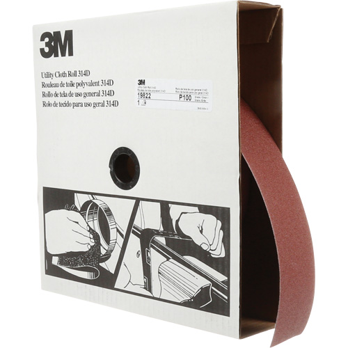 Utility Sanding Roll 314D, 2" W x 150' L, 100J Grit Equipex