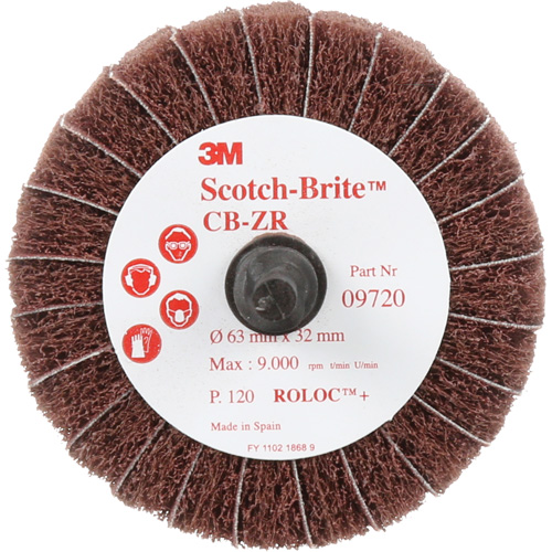 Disque combin&eacute; Scotch-Brite, 2-1/2" dia., Grain 120, Oxyde d'aluminium Equipex