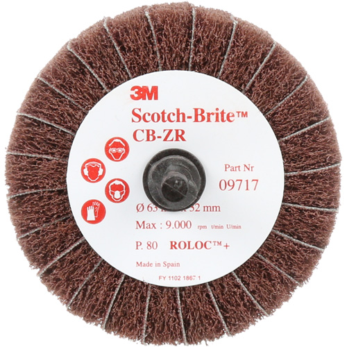 Scotch-Brite Combi-Wheel, 2-1/2" Dia., 80 Grit, Aluminum Oxide Equipex