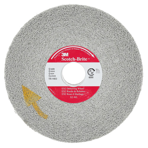 Meule d'&eacute;barbage EXL Scotch-Brite, 6" x 1", Arbre de 1"-8, 1, Oxyde d'aluminium Equipex
