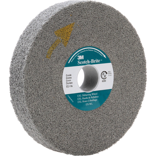Scotch-Brite EXL Deburring Wheel, 8" x 1", 3" Arbor Equipex