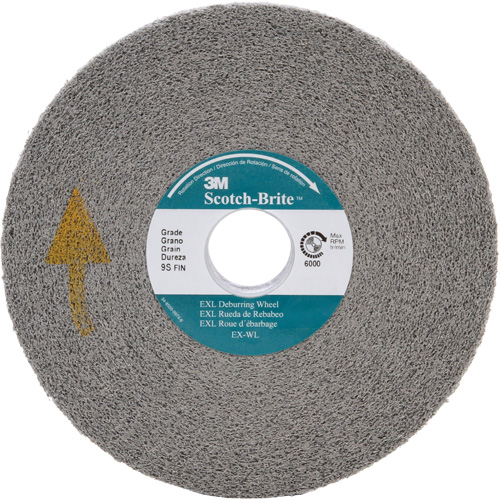 Scotch-Brite EXL Deburring Wheel, 6" x 1", 1" Arbor Equipex