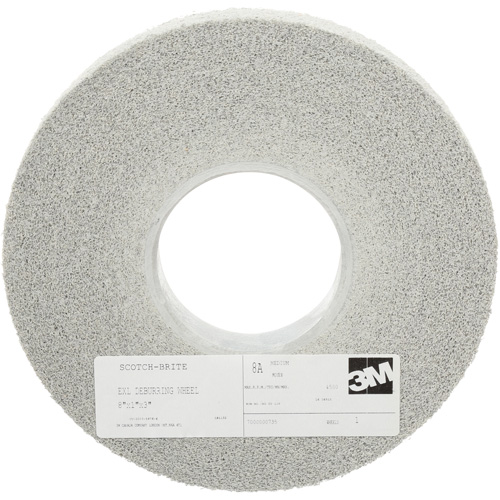 Meules d'&eacute;barbage EXL Scotch-Brite, 8" x 1", Arbre de 3", Oxyde d'aluminium Equipex
