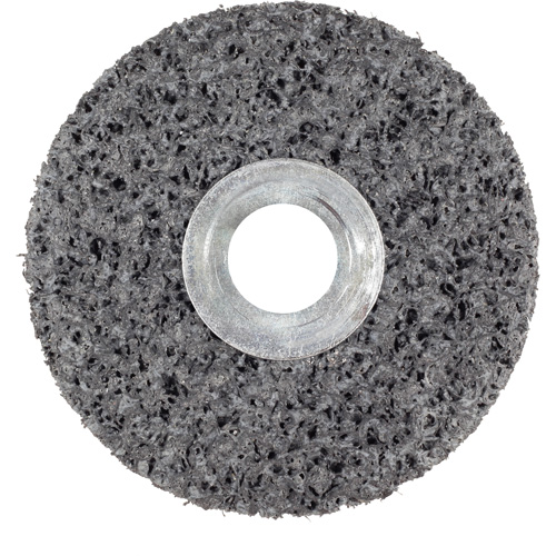 Roue unitaris&eacute; CS-UW Clean & Strip Scotch-Brite, 6" x 1", Arbre de 5/8", Grain de Extra grossier, Carbure de silicium Equipex