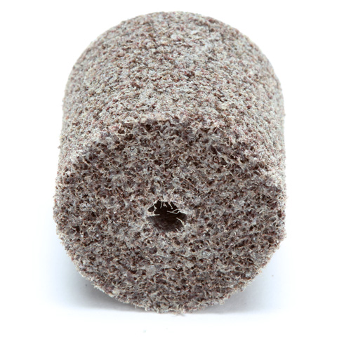 Meule d'abrasion et de polissage unitaris&eacute;e Scotch-Brite, 1" x 1", Arbre de 3/16"-7, Grain de Moyen, Oxyde d'aluminium Equipex