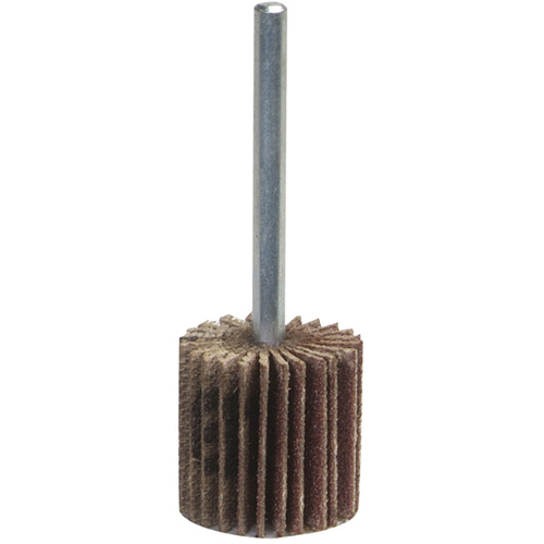 Grind-O-Flex Mini Mounted Flap Wheel, Aluminum Oxide, 60 Grit, 3" x 1" x 1/4" Equipex
