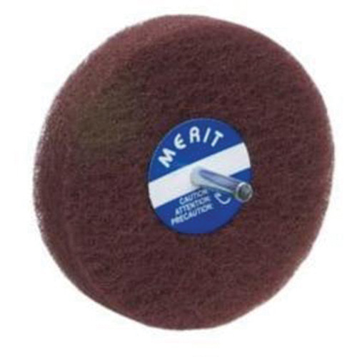 Abrasotex Non-Woven Disc Wheel, 4" Dia., Fine Grit, Aluminum Oxide Equipex