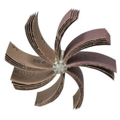 Plain Flap B-830 Bore Polisher, Aluminum Oxide, 80 Grit, 6-3/4" x 1-1/2" Equipex
