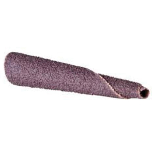Cartouche de bande abrasive conique ALO, 100 Grain, 5/16" dia., Oxyde d'aluminium, 1-1/2" lo, 1/4" Dimension de l'arbre Equipex