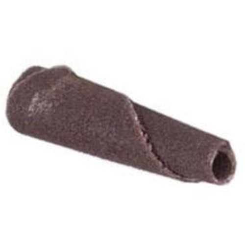 Cartouche de bande abrasive conique ALO, 100 Grain, 3/16" dia., Oxyde d'aluminium, 1" lo, 1/8" Dimension de l'arbre Equipex