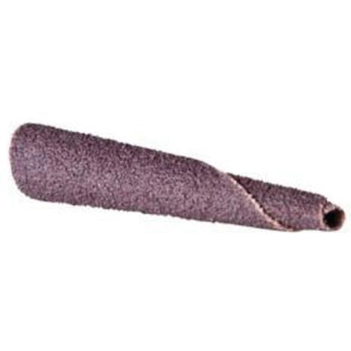 Cartouche de bande abrasive conique ALO, 120 Grain, 5/16" dia., Oxyde d'aluminium, 1-1/2" lo, 1/4" Dimension de l'arbre Equipex