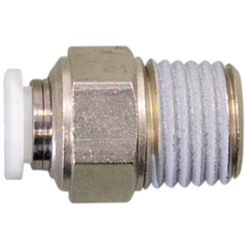 Connecteur filet&eacute; droit, 1/4", Laiton, Filetage NPT Equipex
