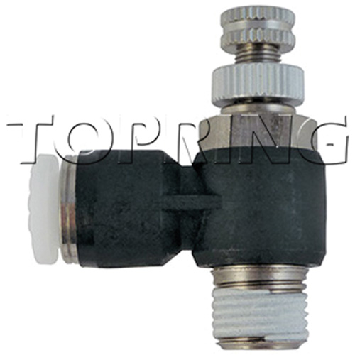 R&eacute;gulateur du d&eacute;bit d'air avec soupape de retenue, 1/4" NPT, PSI max. de 150 psi, Canalisation Equipex