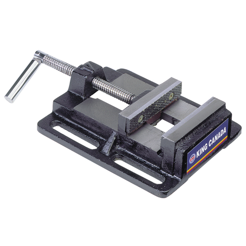 &eacute;tau pour perceuse &agrave; colonne, Largeur des m&acirc;choires 4", Profondeur de la gorge 0", Base Fixation sur &eacute;tabli Equipex