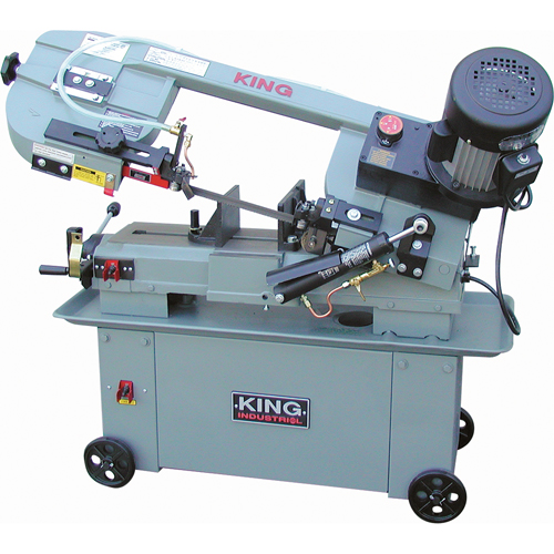 Metal Cutting Band Saws With Geardrive, Horizontal/Vertical, Round 7" and 7" x 12" Rectangular Cutting Capacity Equipex