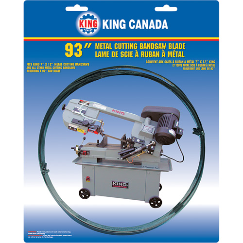 Lame de scie &agrave; ruban pour usage g&eacute;n&eacute;ral, Bim&eacute;tal, 93" lo x 3/4" la x &eacute;paisseur 0,032", 10-14 dents par pouce Equipex