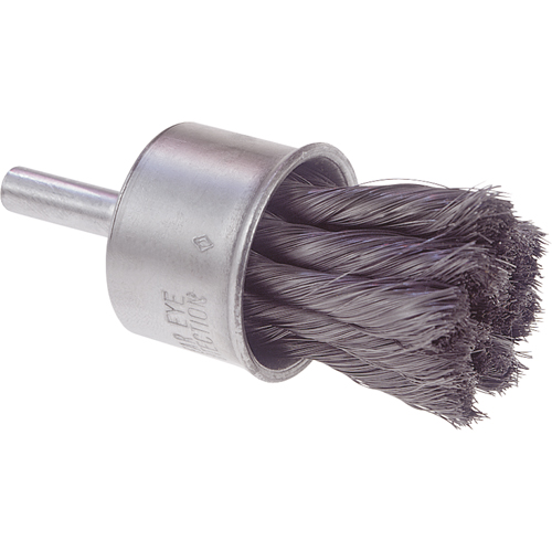 Knot Wire End Brush, 3/4" Dia., 0.014 Wire Dia., 1/4" Shank Equipex