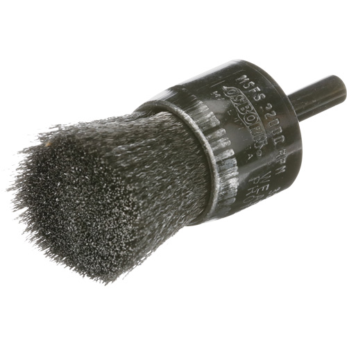 Brosse mont&eacute;e &agrave; fils ondul&eacute;s, 1", Fils 0.005 Equipex