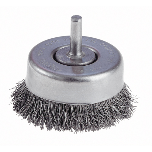 Crimped Wire Cup Brushes with 1/4" Shank - Light Duty Equipex