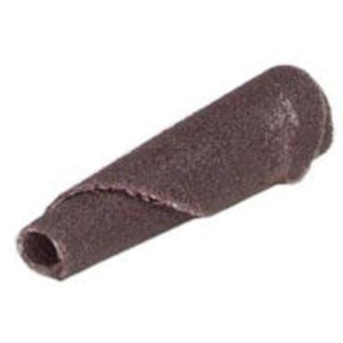 Cartouche de bande abrasive conique ALO, 60 Grain, 3/16" dia., Oxyde d'aluminium, 1" lo, 1/8" Dimension de l'arbre Equipex