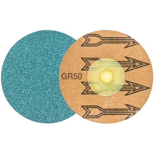 Disque de ponçage TWIST TOPCUT, 3" dia., Grain 50, Zirconium Equipex