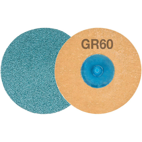 TWIST TOPCUT Sanding Disc, 3" Dia., 60 Grit, Zirconium Equipex