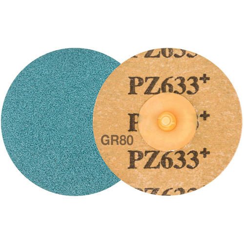 TWIST TOPCUT Sanding Disc, 3" Dia., 80 Grit, Zirconium Equipex