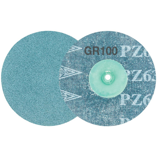TWIST TOPCUT Sanding Disc, 3" Dia., 100 Grit, Zirconium Equipex