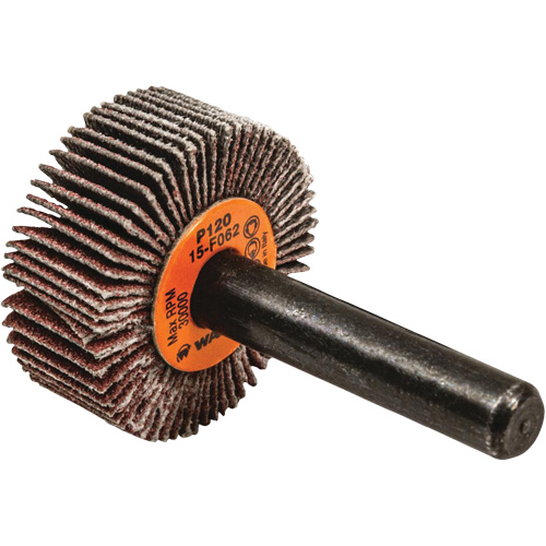 Flap Wheels-Coolcut Flap Wheels, Aluminum Oxide, 120 Grit, 1" x 3/8" x 1/4" Equipex