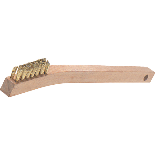 V-Trim Small Handle Scratch Brushes, Brass, 3 x 7 Wire Rows, 7-7/8" Long Equipex