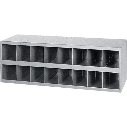 Armoires pour bacs de rangement en acier, 33-3/4" la x 12" p x 11-1/2" h, Gris Equipex