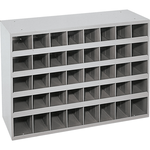 Steel Storage Bin Cabinet, 33-3/4" W x 12" D x 23-7/8" H, Grey Equipex