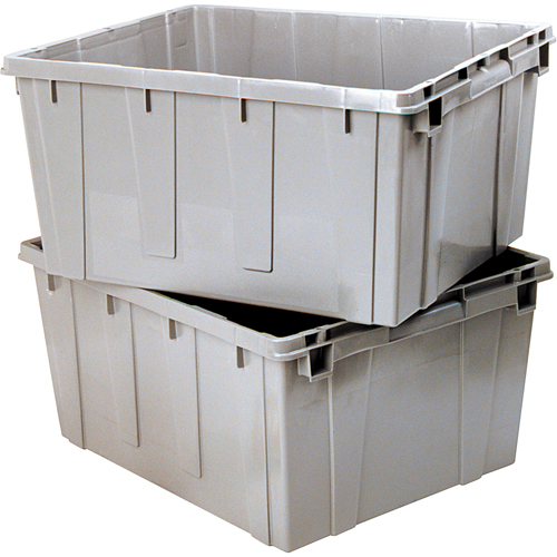 Contenant emboîtable, 21,1" la x 17,7" p x 12" h, Gris Equipex
