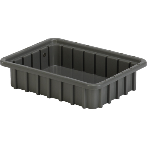 Contenants Divider Box, Poly&eacute;thyl&egrave;ne, 10,8" la x 8,3" p x 2,5" h, Gris Equipex