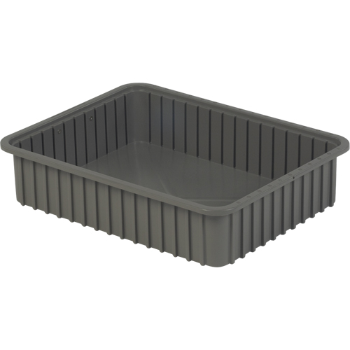Contenants Divider Box, Poly&eacute;thyl&egrave;ne, 22,4" la x 17,4" p x 5" h, Gris Equipex