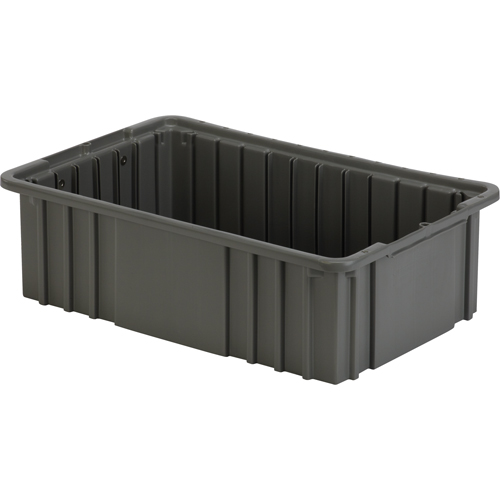 Contenant Divider Box, Poly&eacute;thyl&egrave;ne, 16,5" la x 10,9" p x 5" h, Gris Equipex