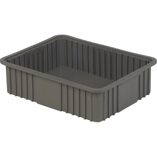Divider Box, Polyethylene, 20.9" W x 15.9" D x 6" H, Grey Equipex