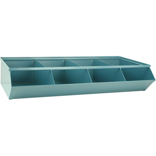 Sectional Bin Units, 100 lbs. Cap., 37" W x 18-3/4" D x 7-1/2" H, Blue Equipex