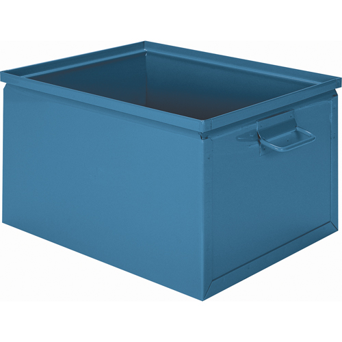 Steel Stacking Box, 7.5" W x 13" D x 6" H, Blue Equipex